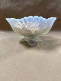 Mosser Opalescent White Glass Berry Sering Bowl Shell Pattern With Shells