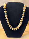 Miriam Haskell Polished Stone Beaded Necklace