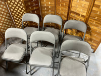 Cosco Set of 6 Folding Chairs, taupe color fabric