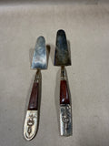 Pair Of Siam Brown Wood Cake Servers