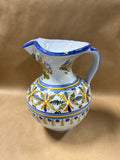 Large Hand Painted Water Pitcher From Spain