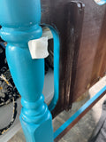 Turquoise Painted King Headboard, No Frame