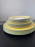 (B) 12-Piece Villeroy & Boch Twist Alea Limone China Set