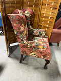 Floral Wingback Chair