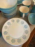 Aqua Mixed Dish Set with MCM Mikasa Cera Stone Asterisk pattern