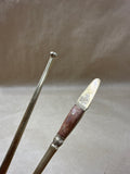 Pair Of Wood And Brass Oars — Samran Thailand