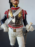 11 Regiment de Cuirassiers Van Gerdinge Sitzendorf Porcelain French Soldier with Wooden Base & Box