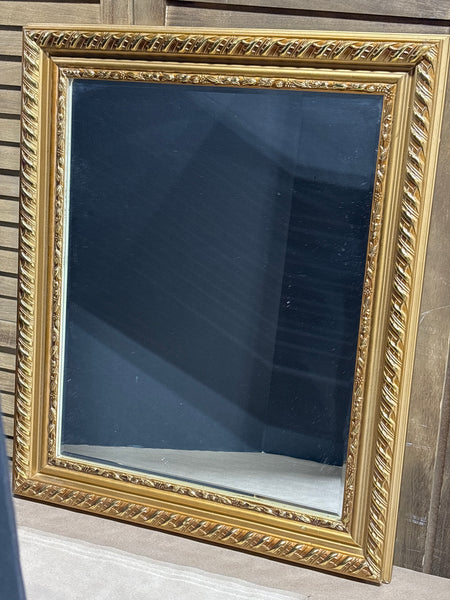 Gold Framed Beveled Mirror