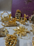 The Danbury Mint Gold Christmas Collection In Box - 1998 (A)