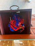 Asian Style Console Cabinet with Protective Glass