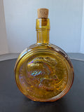 Wheaton Vintage Abraham Lincoln Iridescent Amber Glass Decanter