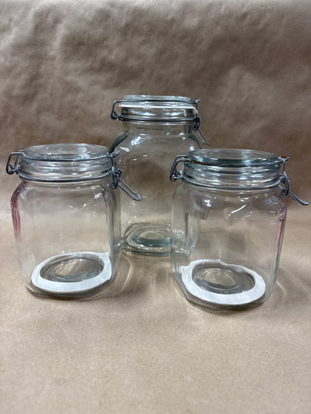 (C) Set Of 3 Canning Mason Jars