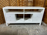 Ikea Kallax White Credenza, on Metal Base