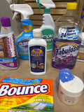Lot of Household Cleaners - THESE ARE PREOWNED. MOST ARE 1/2 FULL TO FULL (F)