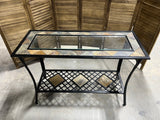 Metal/Glass/Tile Console Table