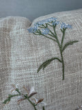Floral Embroidered Rectangular Throw Pillow