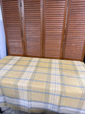 Burlap(ish) Material Plaid Tablecloth