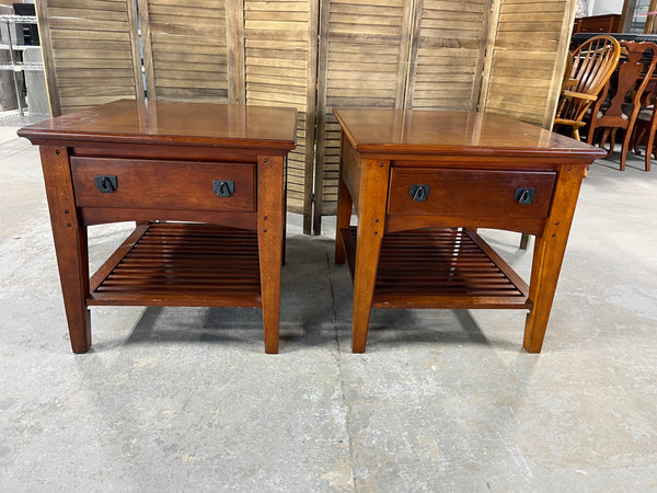 Mission Style End Tables/Night Stands (2)