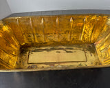 Hammered Brass Rectangular Vintage Planter