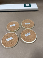 Set Of 4 Sam Snead Golfing Coasters With Cork Bottom