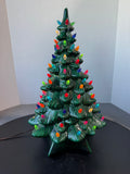 2-Piece Vintage Ceramic Christmas Tree AS IS (READ DESCRIPTION CAREFULLY)