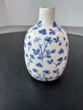 Mudpie Blue Floral Ceramic Bud Vase