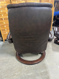 Ekornes Stressless Brown Chair with Ottoman (A) ***Read Description***