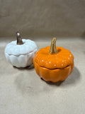 Ceramic Pumpkin Trinket Dishes - Pair