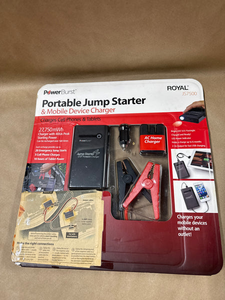 Powerburst Portable Jump Starter & Mobile Device Charger In Package NOT TESTED