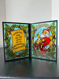 Stained Glass Christmas 2-Panel Greeting Card Style Decor