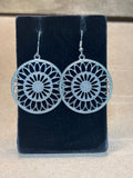 Round Silver Tone Earrings
