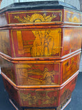 Chinese Vintage Octagonal 3-Tiered Lacquered Stacking Wedding Basket (2 AVAILABLE—PRICED INDIVIDUALLY AT $75 EACH)