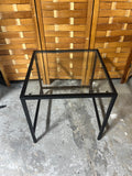 ***AS IS***Square Lightweight Glass Top End Table