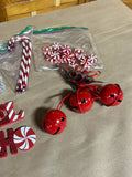 Christmas Ornament Lot, Red and White Tones