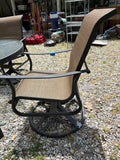 Black Aluminum Patio Dining Set (5 Pieces)