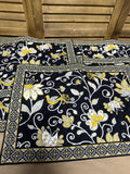Vera Bradley Quilted Yellow Bird Floral Placemats -