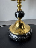 Johns Hopkins University Brass & Marble Table Lamp (WORKS)