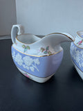 Spode England Maritime Rose Bone China Creamer & Lidded Sugar Bowl (E)