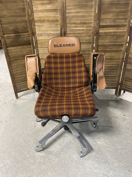 One of a Kind Office Chair Retrofitted with Seat from Gleaner Combine Farm Machinery