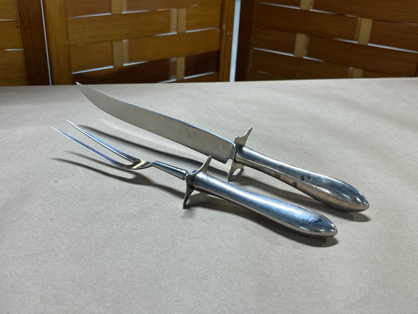 Carving Set, 2 pc, Sterling Handles