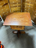 Pedestal Side Table with Drawer