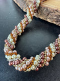 Multi-Strand Twisted Faux Pearl Rope Necklace