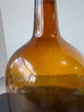 EHE Co. Amber Glass Vintage Semijohn Bottle