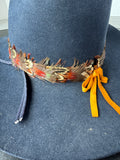 Resistol XXX Beaver Self Conforming Vintage Cowboy Hat with Feather Band SIZE 6 3/4