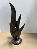 Metal Leafy Candle Holder