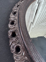 Heavyweight Oval Resin Mirror in Bronzed Glitter