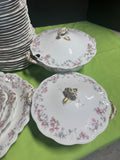 65-Piece Haviland & Co. Limoges France Schleiger 32A Floral China Set