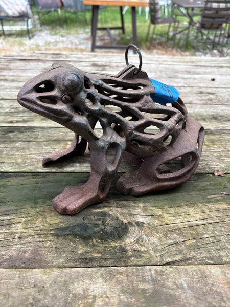 Cast Iron Frog Hanging Candle Lantern