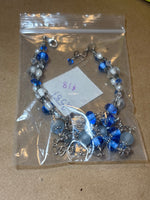 Clear, Blue & Silver Necklace/Bracelet Set - THREE SETS AVAILABLE PRICED INDIVIDUALLY $18 EA