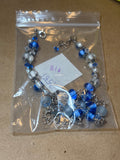 Clear, Blue & Silver Necklace/Bracelet Set - THREE SETS AVAILABLE PRICED INDIVIDUALLY $18 EA